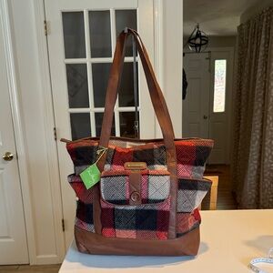 Vera Bradley Red and Black Plaid Tote